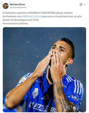 El atacante Rodrigo Contreras está