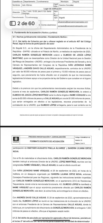 La acusación señala a González