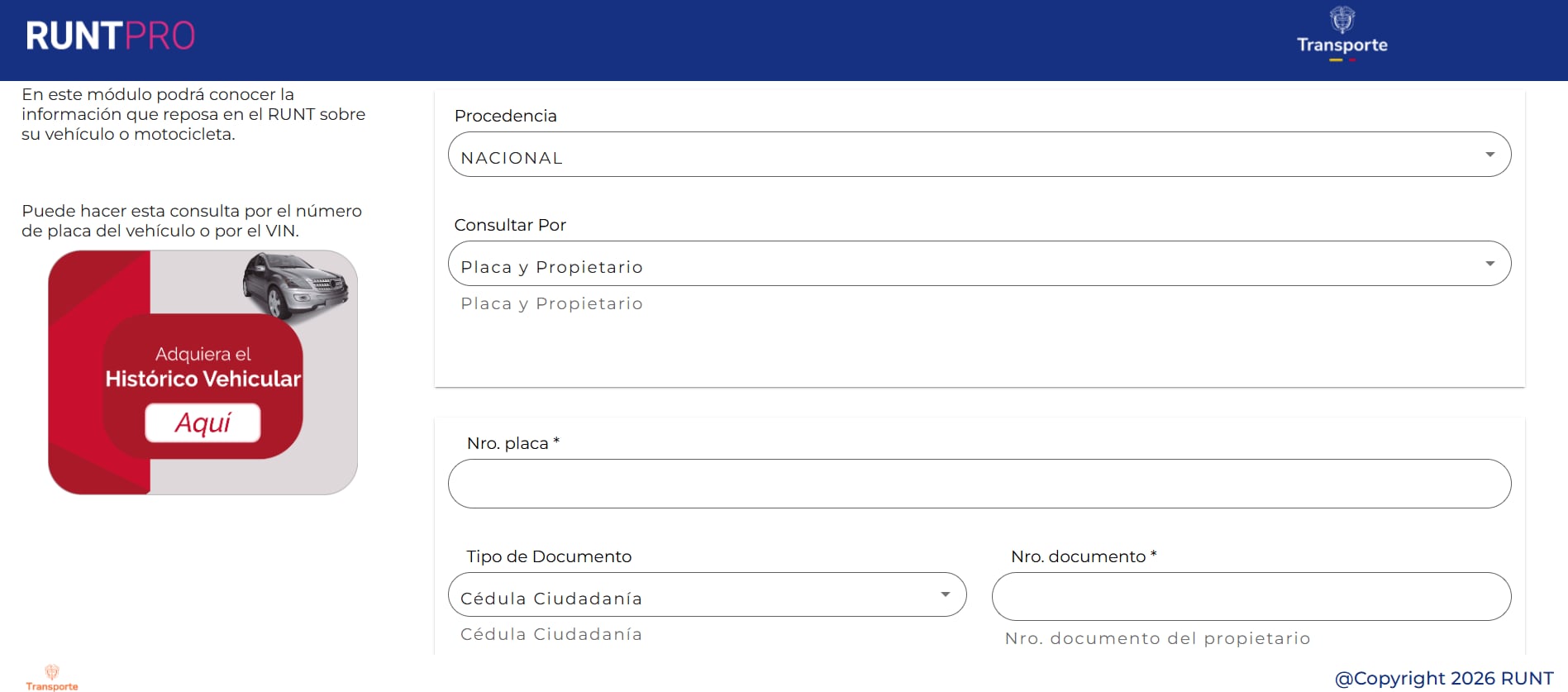 El sistema del Runt despliega el nombre de la aseguradora, el número de la póliza y sus fechas de expedición y vencimiento - crédito Runt