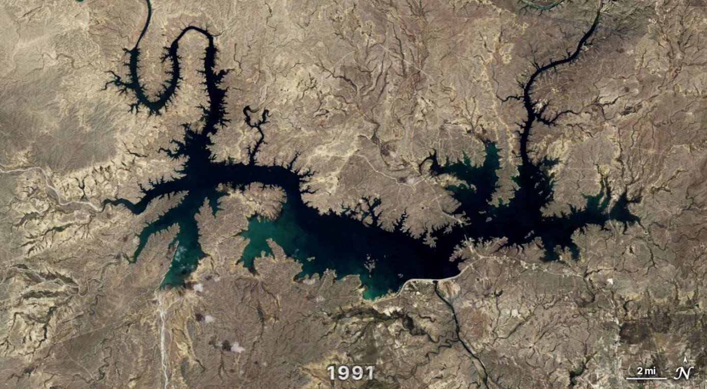 El estudio publicado en Nature detecta modificaciones en arroyos tan estrechos como 30 metros y lagos de apenas 900 metros cuadrados nasa