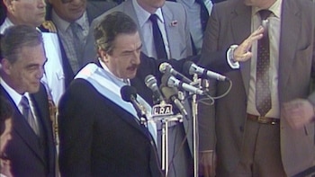 Raúl Alfonsín el día de