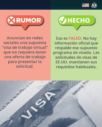 La Embajada de Estados Unidos en El Salvador confirmó que el único proceso para obtener una visa de trabajo legítima es el Programa de Movilidad Laboral a través de USA Empleos SV. (Cortesía: Embajada de Estados Unidos en El Salvador)