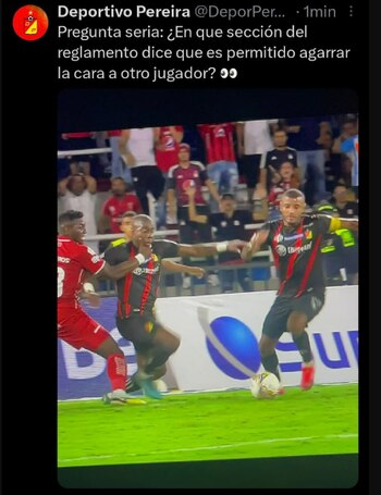 Reclamo del Deportivo Pereira a