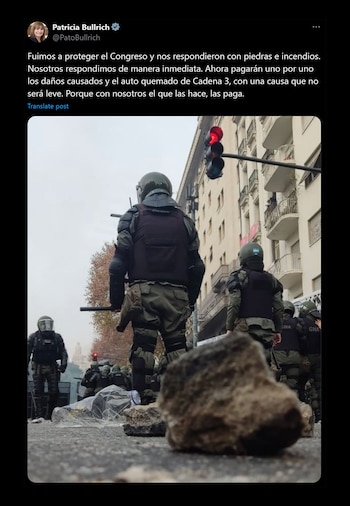 El mensaje de la ministra