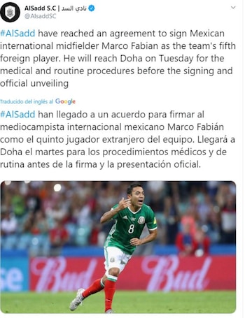 Así anunció el club el