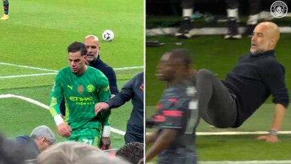 El video de la furia de Ederson con Guardiola y la caída viral de Pep tras la atajada que puede valer el título para el City