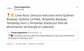 En su cuenta de Twitter,