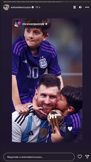 Antonela Roccuzzo reposteó los mensajes