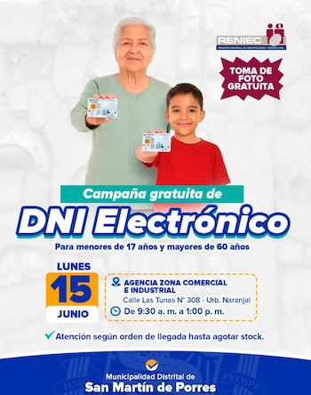 La atención comenzará a partir de las 9:30 horas - Créditos: Municipalidad de San Martín de Porres.