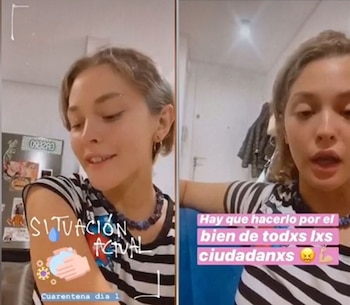 La actriz compartió su estado