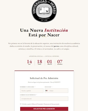 La universidad del perreo ya admite preinscripciones.