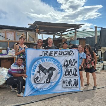 El grupo de voluntarios y