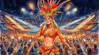 Karol G reveló las primeras imágenes de los ensayos y parte de la producción de su gira que inicia en un par de días - crédito VisualesIA Infobae
