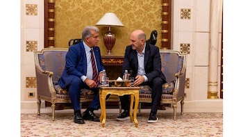 Louzán y Laporta se reúnen