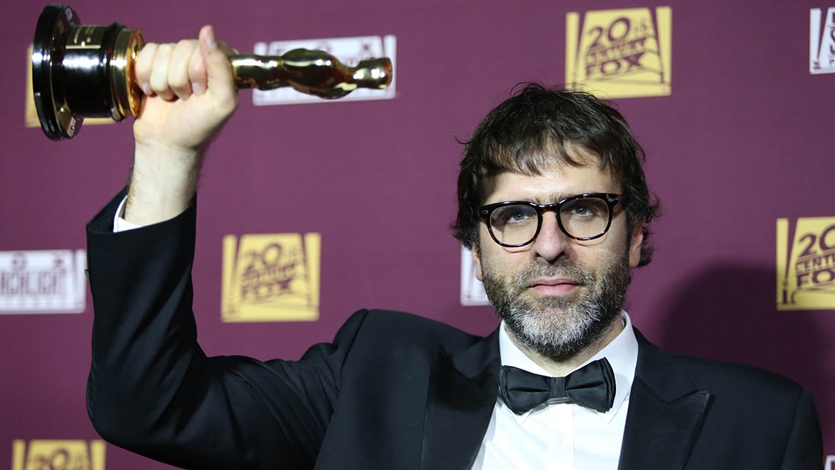 Nicolas Giacobone attends the 87th Academy Awards - 21st Century Fox and Fox Searchlight Oscar Party at BOA Steakhouse on Sunday, Feb. 22, 2015 in West Hollywood, Calif. (Photo by Omar Vega/Invision/AP)