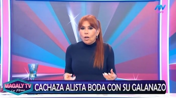 Magaly Medina sobre la boda de Cachaza: “¿El vestido, la clínica y el catering también serán por canje?”. Captura: Magaly TV La Firme.