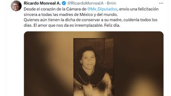 Monreal publicó un mensaje para