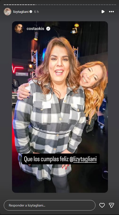 El saludo de Costa para Lizy (Instagram)