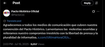 Pacto Histórico habló de lo