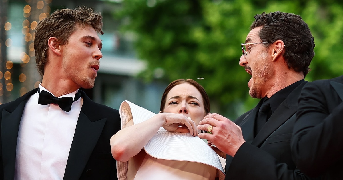 ¡Pánico en la alfombra roja de Cannes! Emma Stone y el inesperado encuentro con una abeja