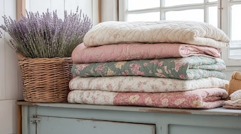 Ropa de cama, cobijas cómodas, edredones elegantes, texturas suaves, hogar acogedor, descanso reparador, diseño moderno, confort diario - (Imagen Ilustrativa Infobae)