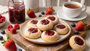 Receta de galletitas pepas de frutos rojos, rápida y fácil