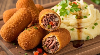 Las croquetas de carne asada