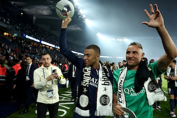 Paris Saint-Germain's French forward Kylian