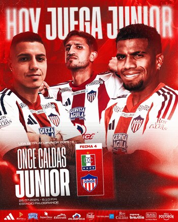 Con Jhon Freddy Salazar, Daniel Rivera, así presentó Junior el partido ante el Once-crédito @JuniorClubSA/X