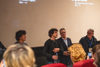 Ferro repasó el origen de su vínculo creativo con el cineasta antes de la proyección de sus obras (Foto: FIC.UBA)