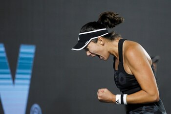 La española Garbiñe Muguruza, en
