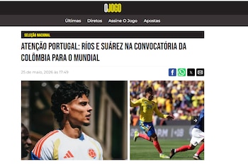 O Jogo sobre la convocatoria de la selección Colombia para la Copa Mundial de la FIFA 2026 - crédito O Jogo