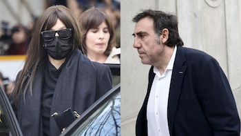 La expareja de José Luis Ábalos, Jessica Rodríguez, y el hermano de Koldo García, Joseba García (Montaje Infobae)