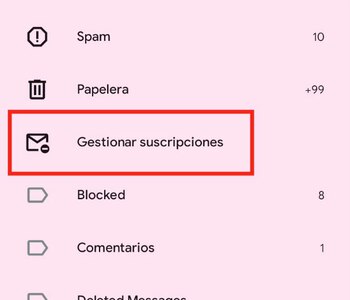 Con “Gestionar suscripciones”, los usuarios