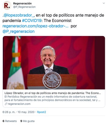Regeneración economist AMLO