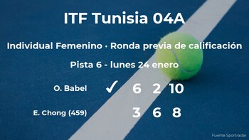 La tenista Oceane Babel vence