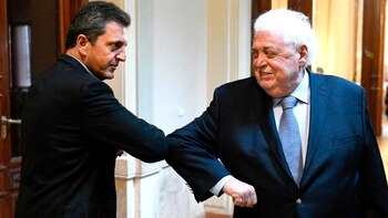 Massa y Ginés se saludaron