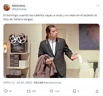 La actriz es objeto de