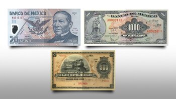 Estos son los tres billetes.