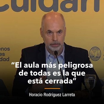 Placa - Larreta: "los chicos