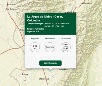 El movimiento telúrico se registró
