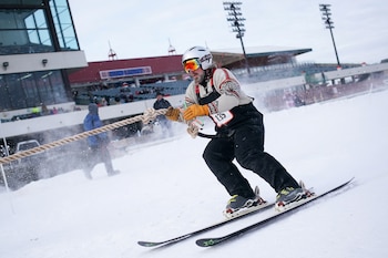 La técnica del skijoring exige