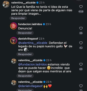 Valentina Elizalde cuestionó a la plataforma por el uso de los derechos de imagen de su padre sin el conocimiento de su familia. (Instagram)