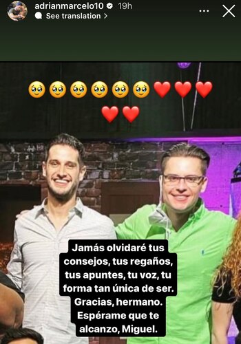 Adrián Marcelo se despidió de