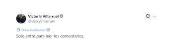 Captura X Comentario de Victoria Villarruel sobre Adorni