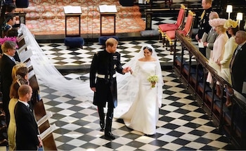 El príncipe Harry y Meghan Markle en su boda.