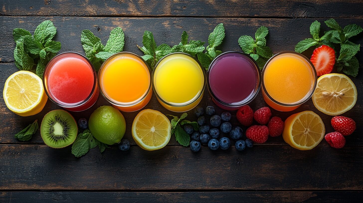 Las frutas de estación y los vegetales permiten crear recetas variadas de jugos caseros, estas preparaciones se adaptan a diferentes preferencias y pueden personalizarse fácilmente con ingredientes presentes en la cocina cotidiana (Imagen Ilustrativa Infobae)