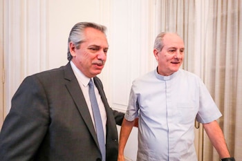 Alberto Fernández con Monseñor Jorge
