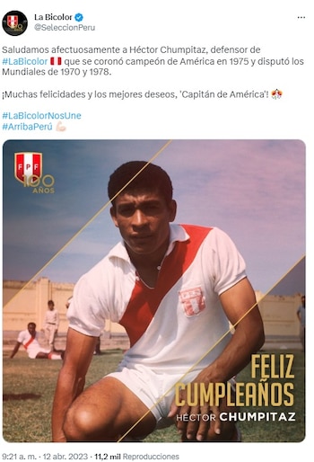 La selección peruana le dedicó