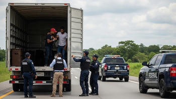 Rescatan a dos migrantes ocultos en un tráiler durante operativo federal en Tabasco